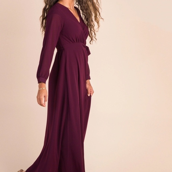 Arbor Wrap Maxi Dress Merlot - XS - Picture 8 of 8